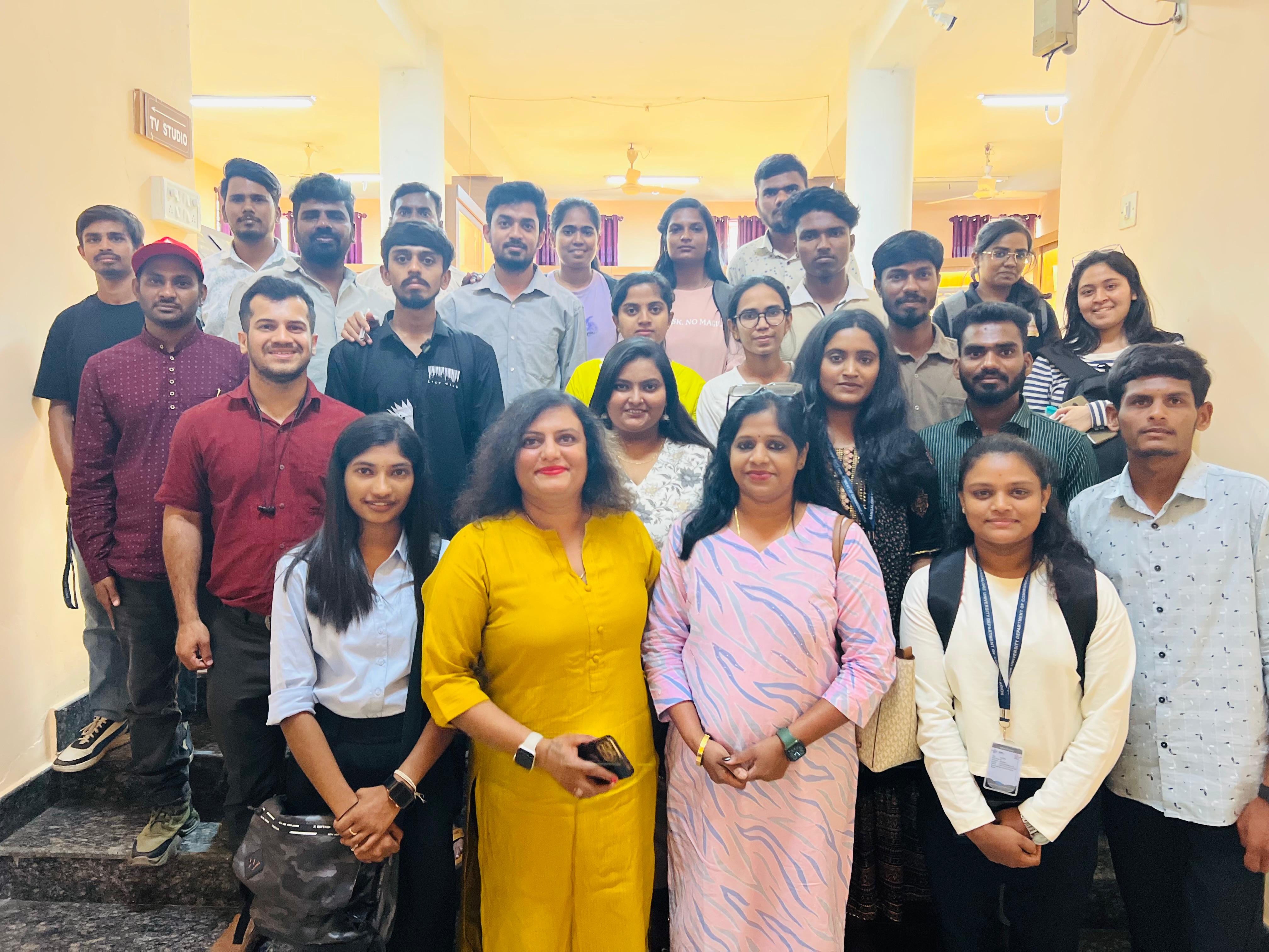 ommunication students from Bangalore University visited Educational Multimedia Research Center(EMRC) Mysore