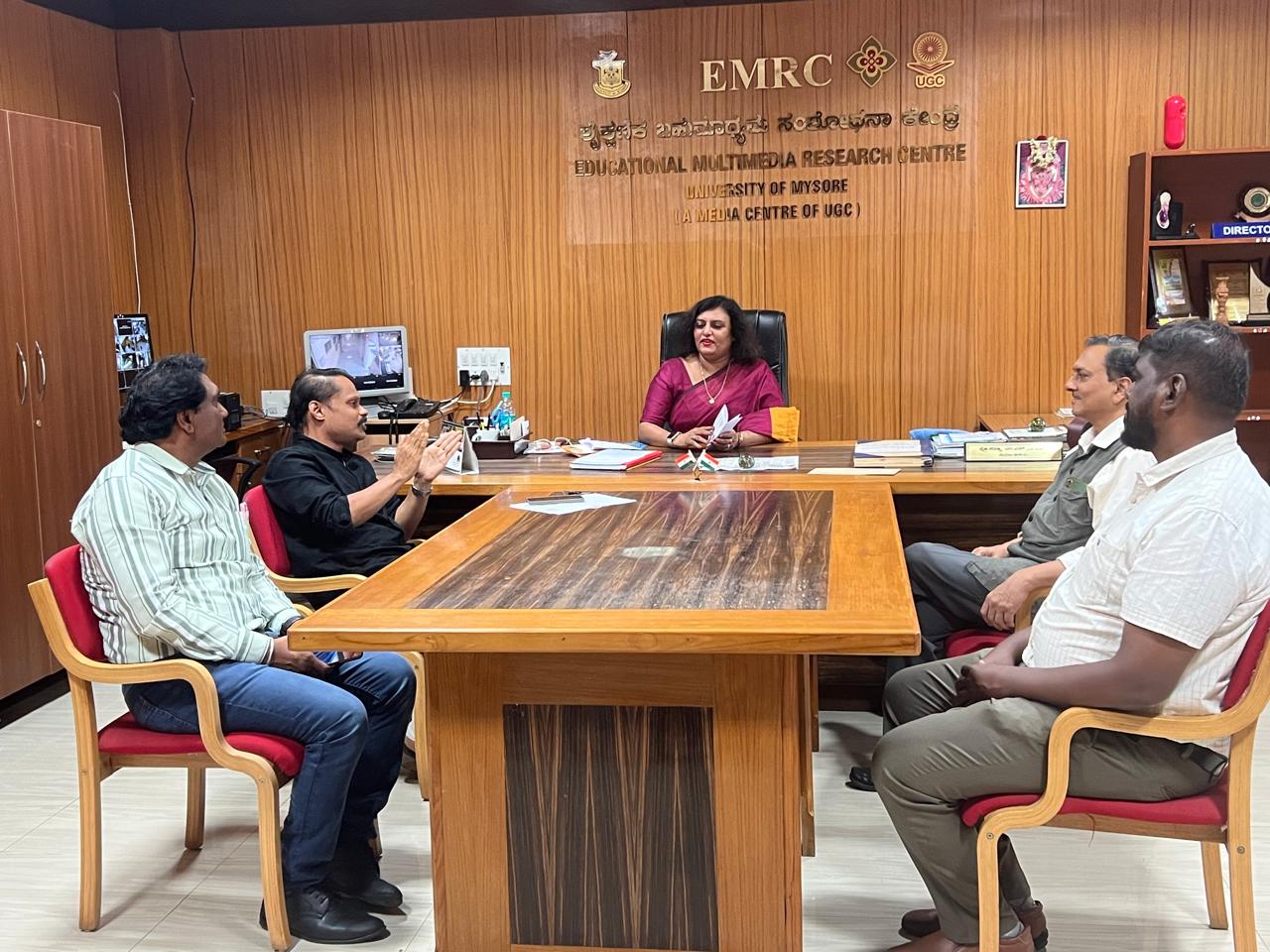 Prof. Shailendra Mohan, Director of the Central Institute of Indian Languages (CIIL), visited the Educational Multimedia Research Centre (EMRC) Mysore